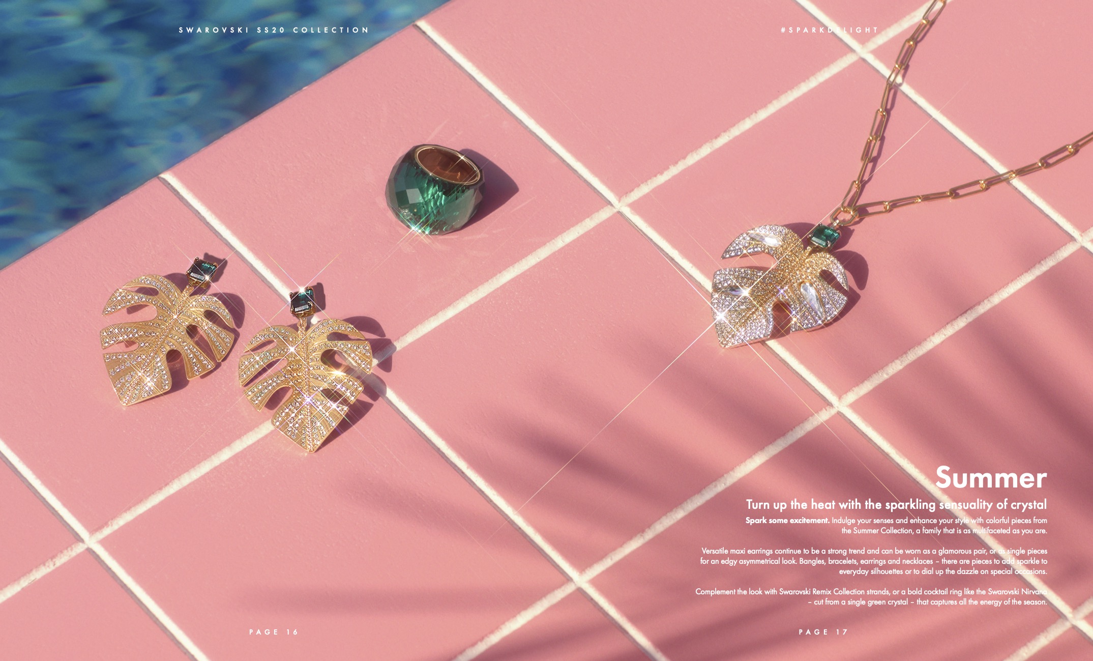 Swarovski SS20 Lookbook pink pool