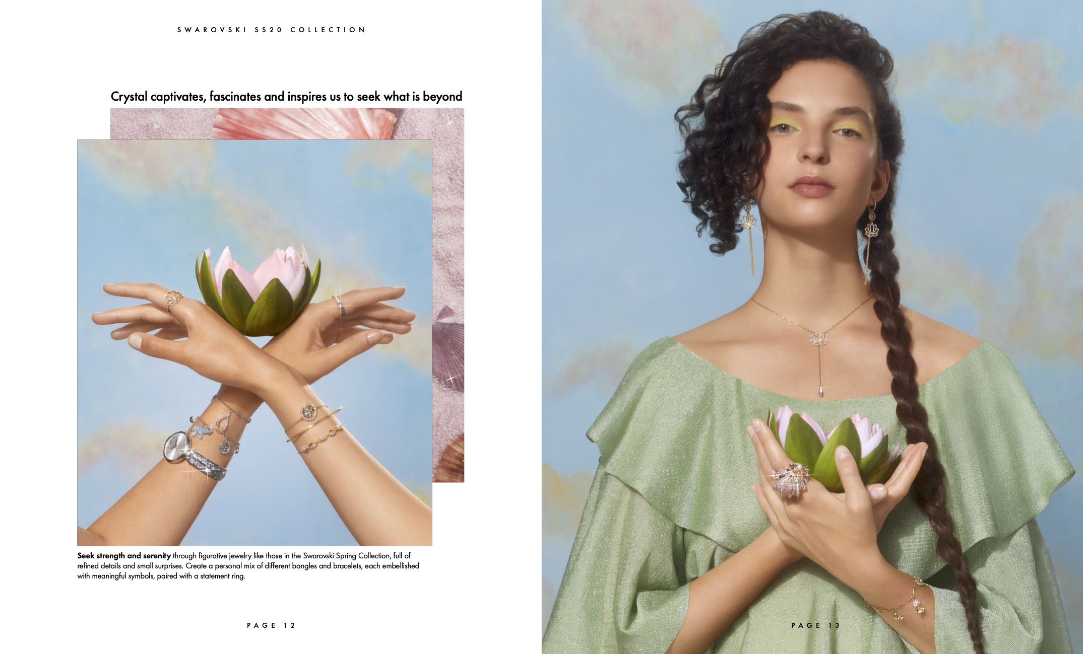 Swarovski SS20 Lookbook single pages